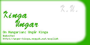 kinga ungar business card