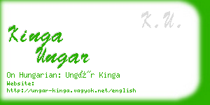 kinga ungar business card